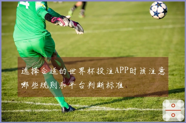 选择合适的世界杯投注APP时该注意哪些规则和平台判断标准